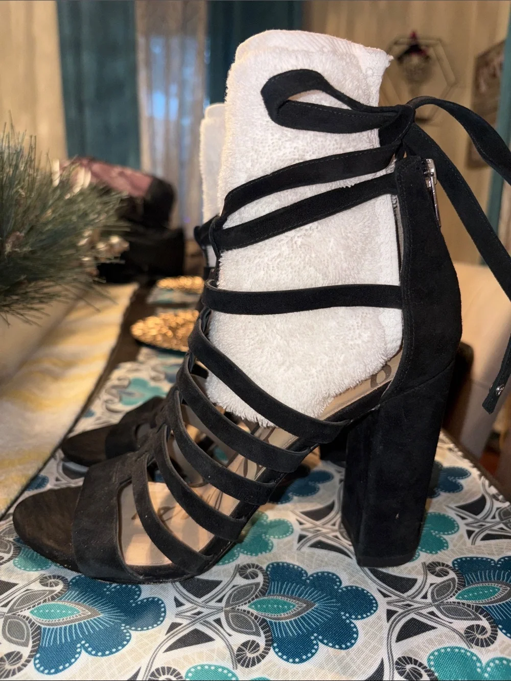 Sam Edelman Black Strappy Gladiator Heels